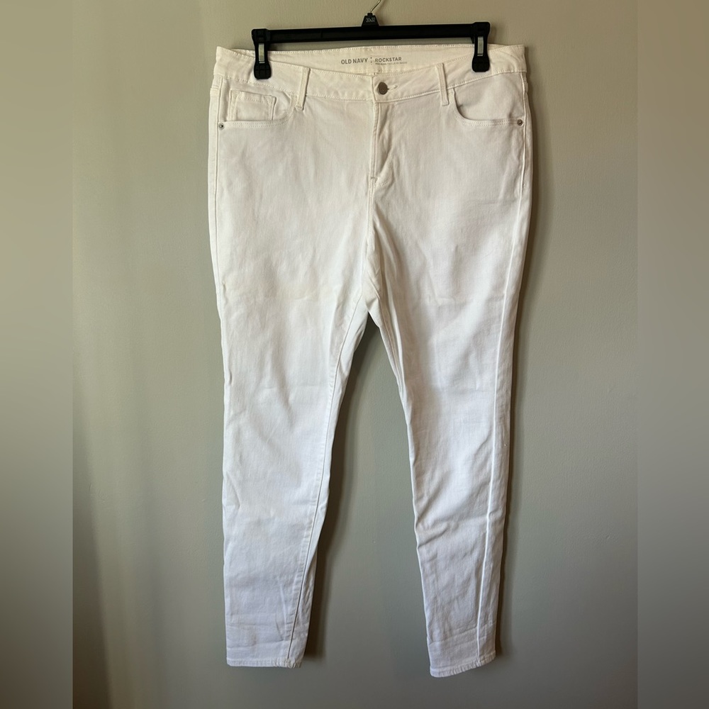 White Rockstar Jeans